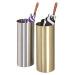 Umbrella Stand, Full Size, 23Hx9D, Satin Brass